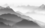 水墨山水背景大型背景墙壁画