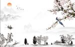 水墨山水花鸟