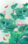 荷花装饰画