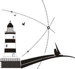 硅藻泥城堡灯塔航海帆船灯标指引