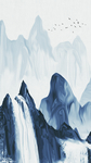 中国风   抽象山水画 大厅装