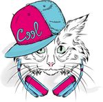 时尚手绘猫咪