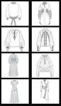 服装上衣款式矢量图设计模板