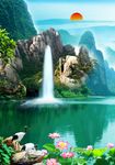 山水竖幅