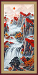 富水长流竖幅