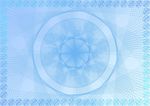 花菜蓝 防伪证书纹