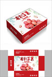 有机红苹果包装箱包装礼盒设计