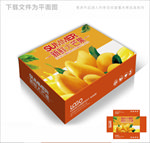 新鲜大芒果包装箱包装礼盒设计