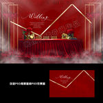 大红色欧式婚礼背景设计