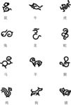 十二生肖简笔创意字