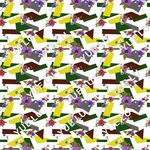 无缝拼接花草图案