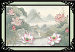 国画荷花