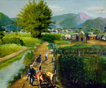 乡村油画