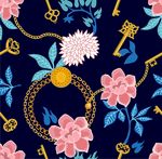 大牌链条花印花图案