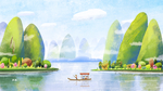 山水风景插画