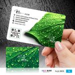 花艺花草PVC塑料双面名片