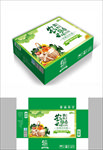 绿色水果包装箱包装礼盒设计