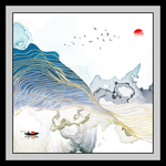国画  TIF分层 山水画