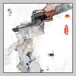 中式山水画 TIF分层画