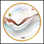 圆形山水画 TIF分层画