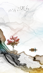 高档绘装饰画 TIF分层画
