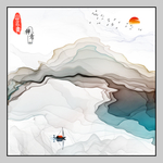 中式 手绘线条画 TIF分层