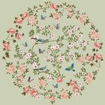 工笔花鸟团花