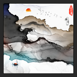 意境 精品线条墙画 TIF分层