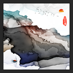 中式精品线条墙画 TIF分层
