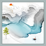 简约创意高档壁画 TIF分层