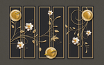 花朵鎏金铁艺背景墙