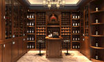 古典美式酒窖3d模型