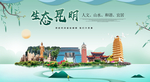 昆明生态卫生城市形象广告海报
