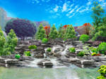 驳岸假山跌水堆叠效果图