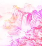 渐变山水画