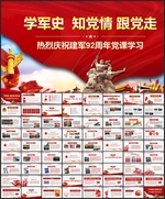 建军92周年学习军史党课PPT