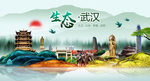 魅力武汉中国风城市形象海报广告