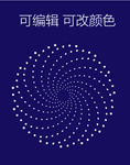 波点旋涡螺旋圆形彩色底纹