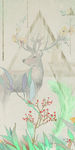 欧式 装饰麋鹿壁画 TIF分层