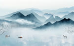 高档装饰山水画 TIF分层