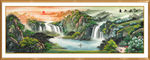 玄关画山水画