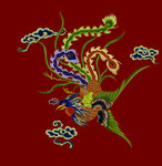 中国传统纹饰流云凤凰