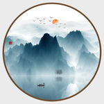 圆形山水画