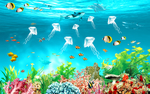 海底世界3D背景墙