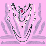 衣服裁片花 锁链斜线