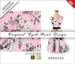 矢量月季四方连续图案