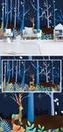 北欧梦幻森林麋鹿儿童房背景墙