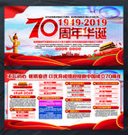 建国70周年宣传展板模板设计