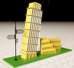 建筑 3D建模 西方建筑 斜塔