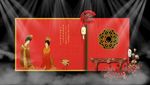 中式唐朝婚礼舞台效果图迎宾区